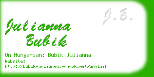 julianna bubik business card